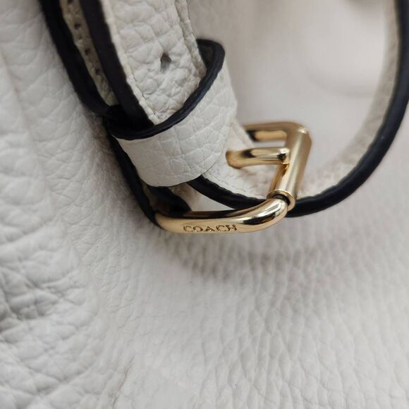 Coach Women's Pennie Backpack 22 Pebble Leather Bag C4121 Chalk Ivory - Picture 9 of 15